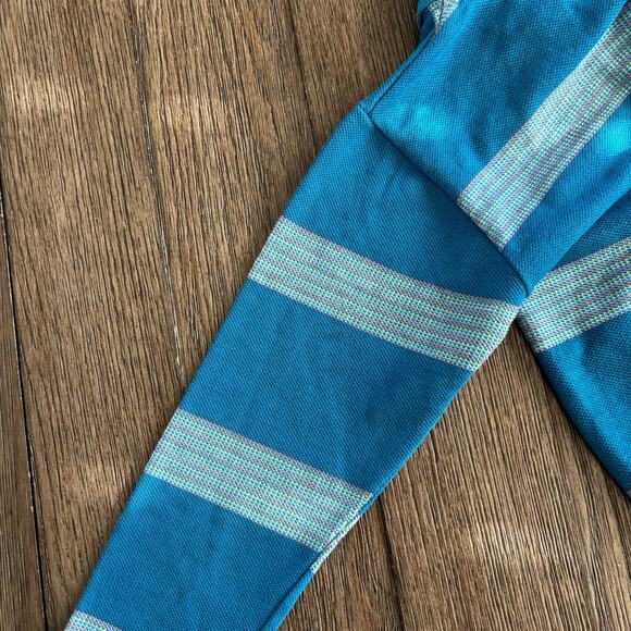 Vintage Winnie the Pooh Boys Polo Shirt Size 7 Blue Striped - Picture 7 of 8